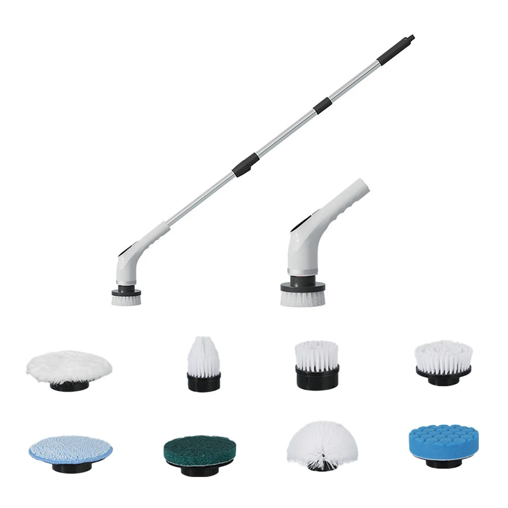 Electric Cleaning Brush 9 in 1 Household Wireless Rotatable 3 Speeds Cleaning Scrubber Tools For Bathroom Kitchen Window Toilet