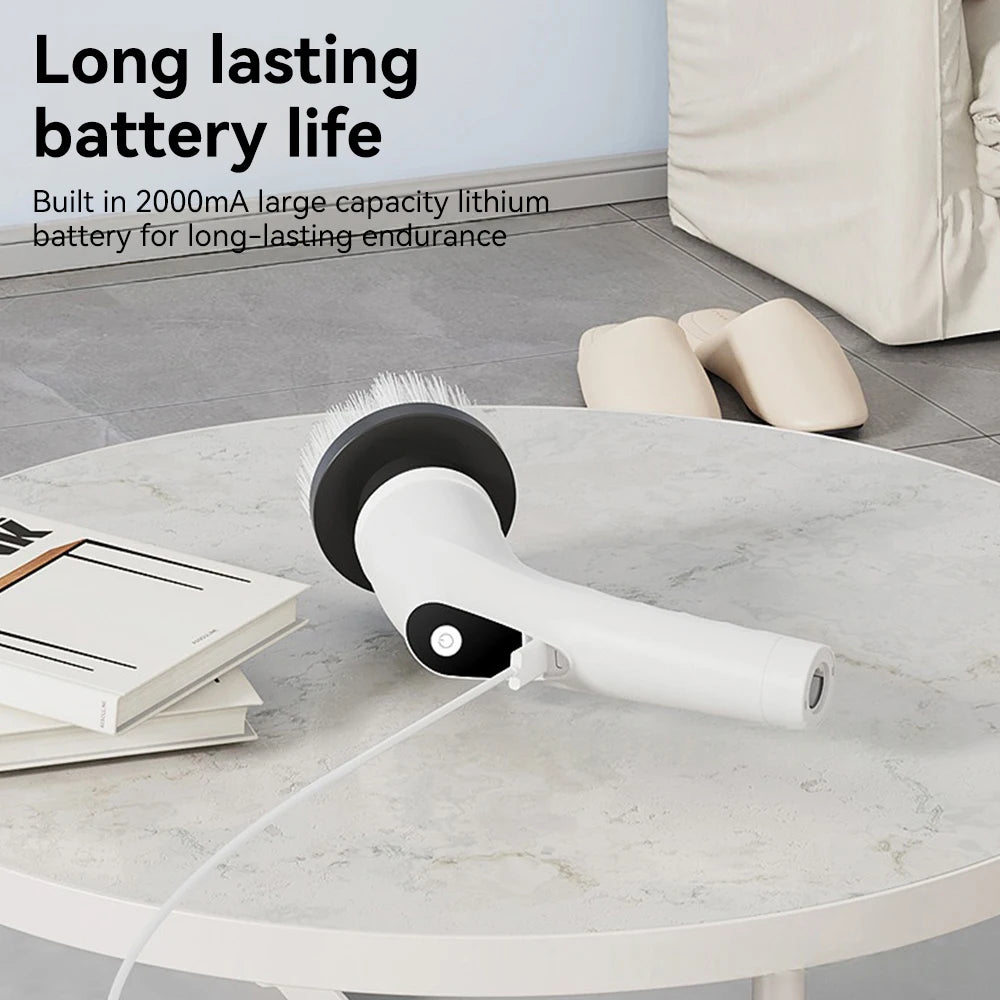 Electric Cleaning Brush 9 in 1 Household Wireless Rotatable 3 Speeds Cleaning Scrubber Tools For Bathroom Kitchen Window Toilet