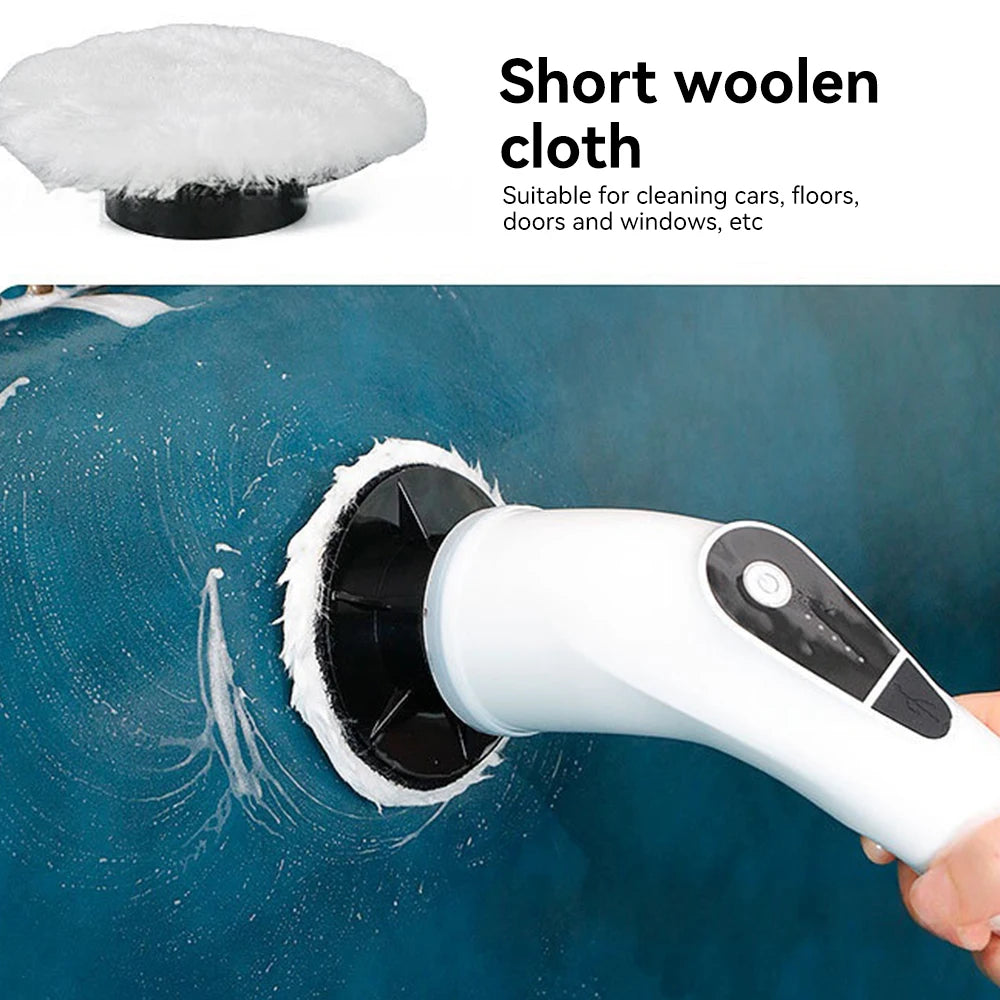Electric Cleaning Brush 3-Gear Handheld Cordless Rotating Scrubber With Extended Handle Spin Scrubber For Bathroom Kitchen Floor