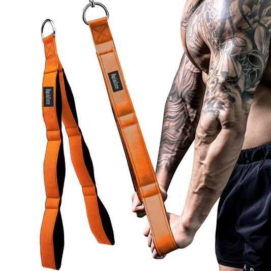 6-ring triceps rope connecting handle - heavy-duty training rope, adjustable length suitable for push ups and sit ups