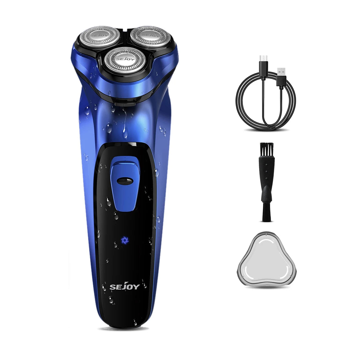 SEJOY Electric Shaver for Men,Hair Trimmer,Nose Hair Scissors,Facial Cleanser, Facial Massager Rechargeable Shaving Machine