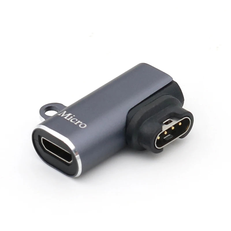 Type C Charger Cable Adapter Replacement Charger Base Adapter Smart Watch 90 Degree Elbow Accessories for Garmin Fenix 7/7S/7X/6