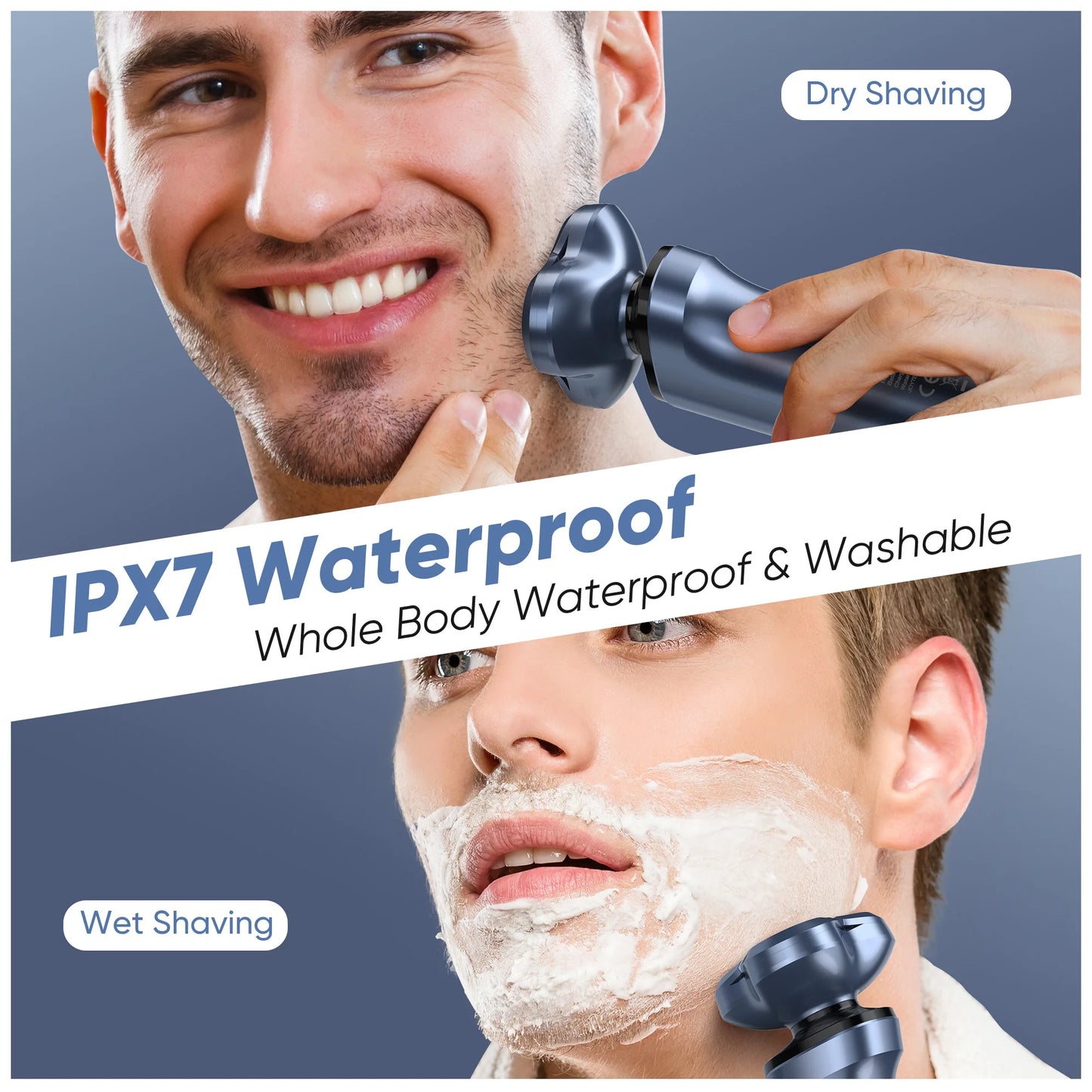 SEJOY Electric Shaver for Men,Hair Trimmer,Nose Hair Scissors,Facial Cleanser, Facial Massager Rechargeable Shaving Machine